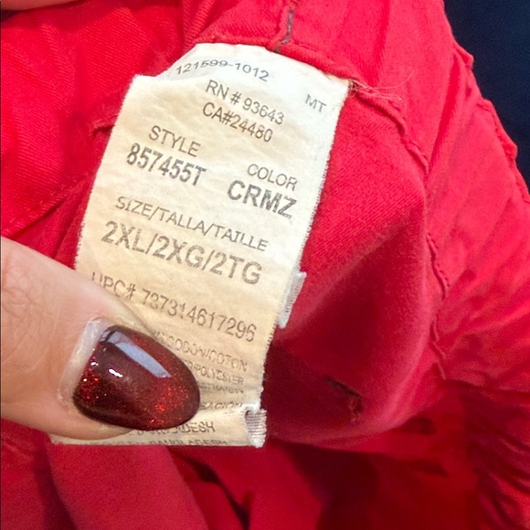 Dickies crimson cargo scrub pants 2xl tall - Picture 5 of 5